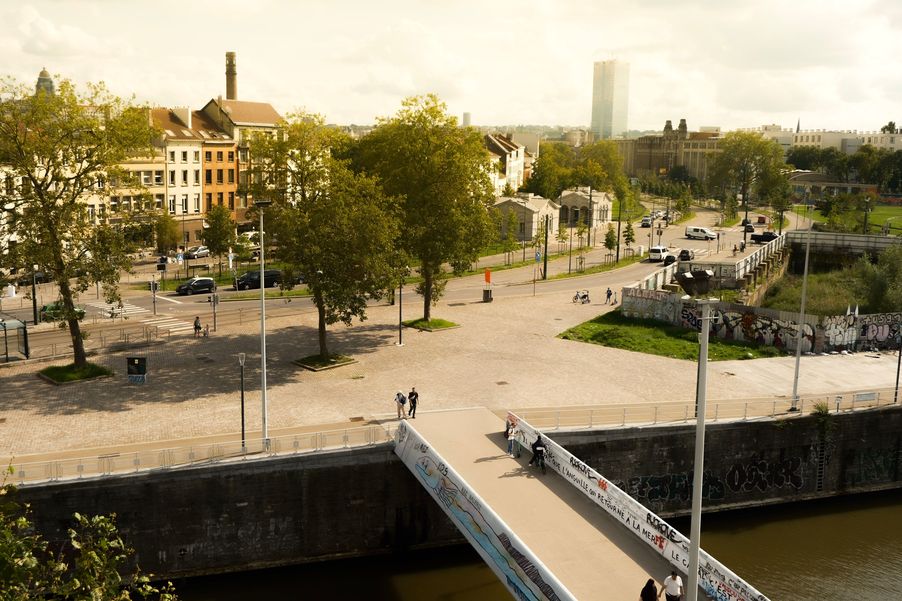 Brussel vanaf de brug